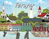 Diamond art lærred føroyar  40 x 50 cm