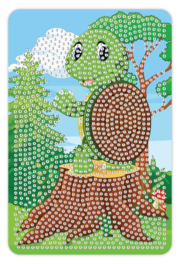 Diamond Art Skildpadde 10 x 15 cm