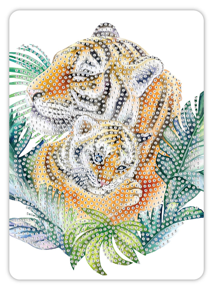 Diamond Art Tiger 13 x 18 cm