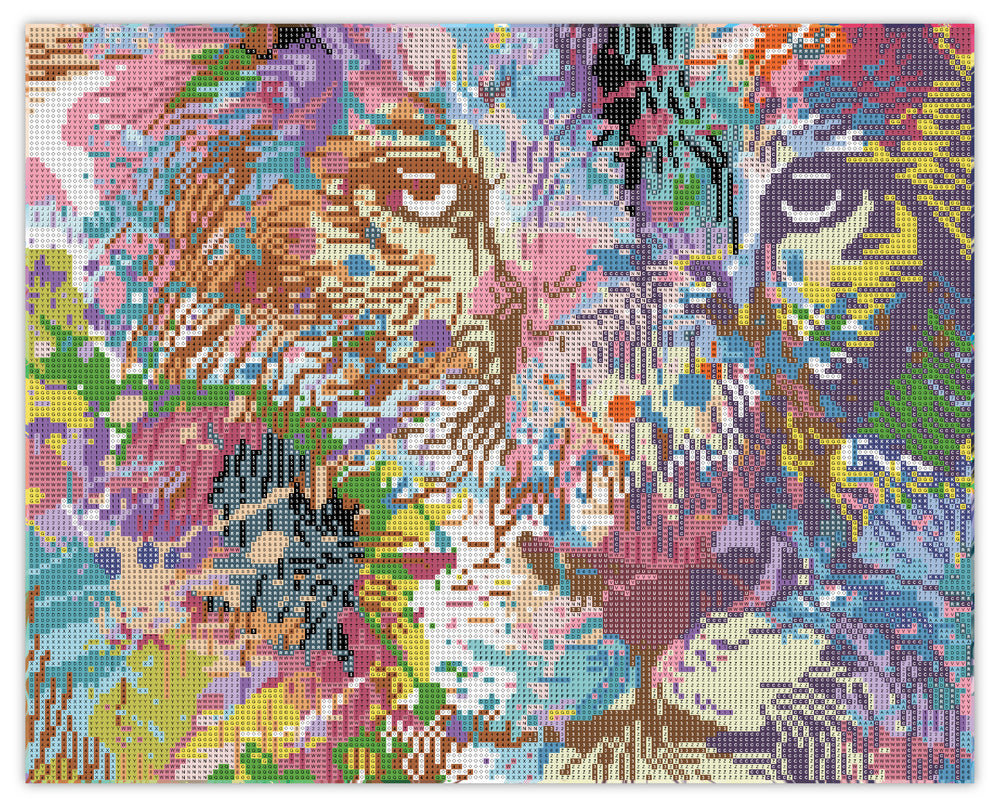 Diamond Art Løve 40 x 50 cm