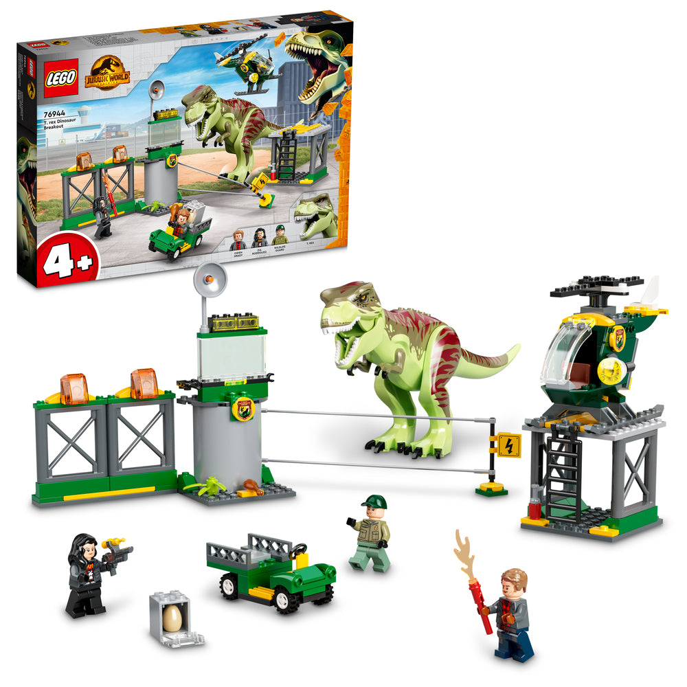 76944 LEGO Jurassic World T. rex på dinosaurflugt