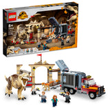 76948 LEGO Jurassic World T-rex og atrociraptor på dinosaurflugt