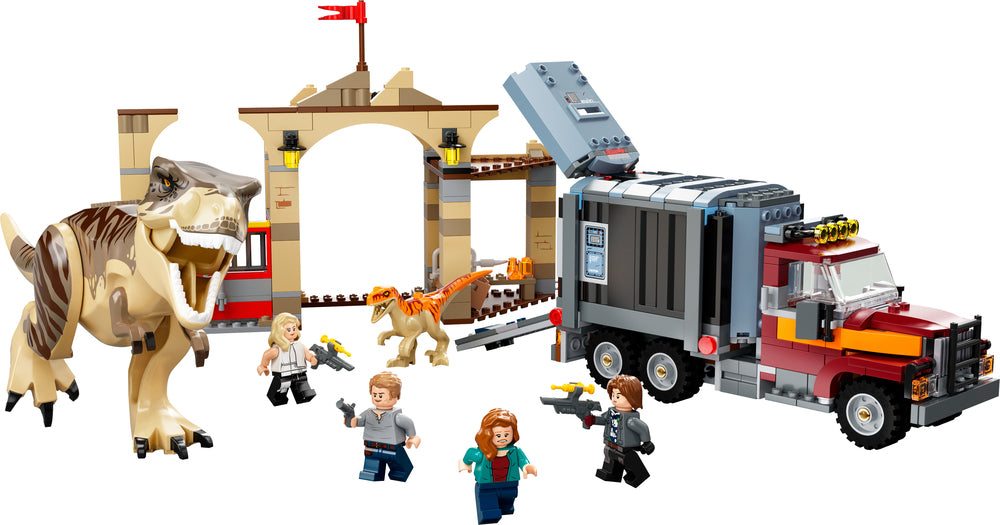 76948 LEGO Jurassic World T-rex og atrociraptor på dinosaurflugt