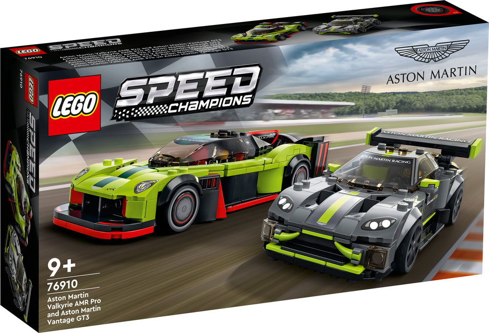 76910 LEGO Speed Champions Aston Martin Valkyrie AMR Pro og Aston Martin Vantage GT3