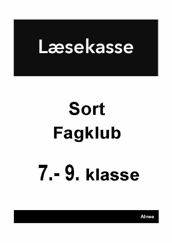 Læsekasse fra Sort Fagklub