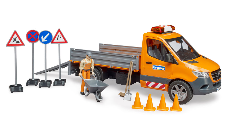 Bruder MB Sprinter municipal med lys/lydmodel, arbejder m.m.