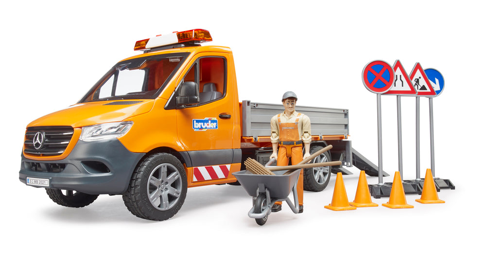 Bruder MB Sprinter municipal med lys/lydmodel, arbejder m.m.