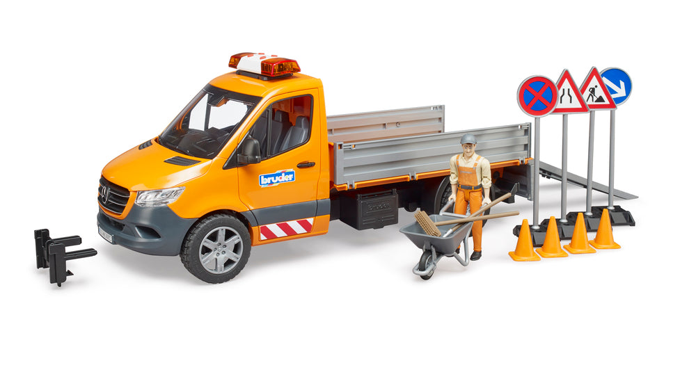 Bruder MB Sprinter municipal med lys/lydmodel, arbejder m.m.