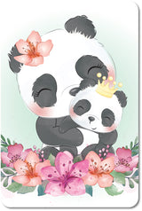 Diamond Art Panda familie 10 x 15 cm