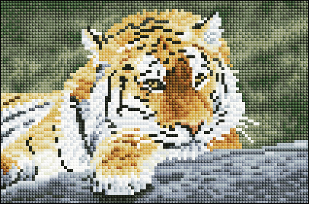 Diamond Art Tiger 20 x 30 cm