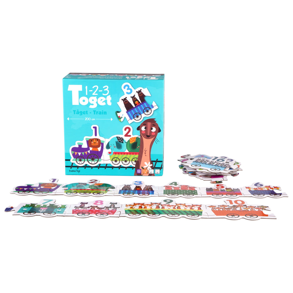 1-2-3 Toget i en firkantet box - X