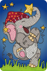 Diamond Art elefant 10 x 15 cm
