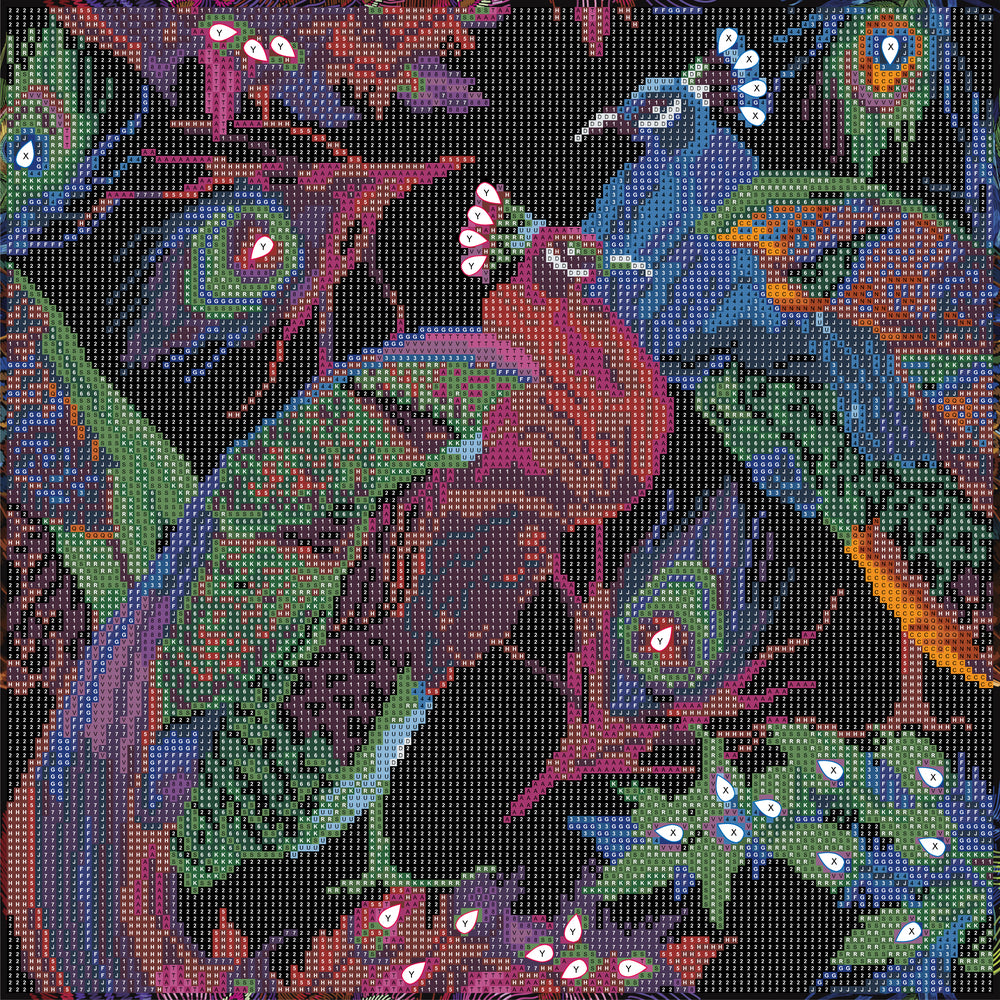 Diamond Art MIX påfugle 40 x 40 cm