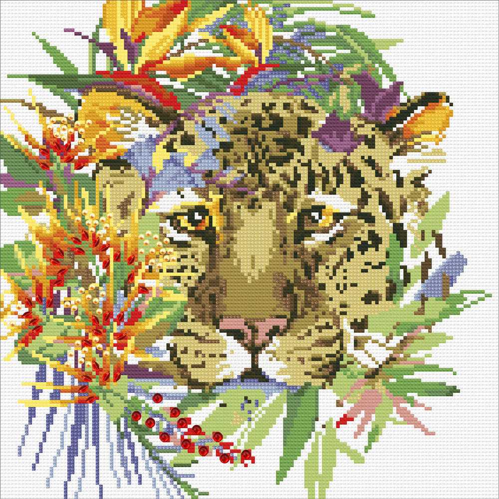 Diamond Art MIX tiger 40 x 40 cm