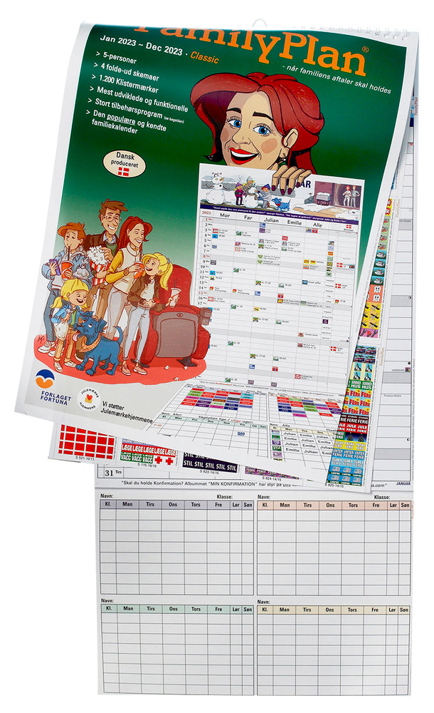 Familiekalender 2023 FamilyPlan 5 personer