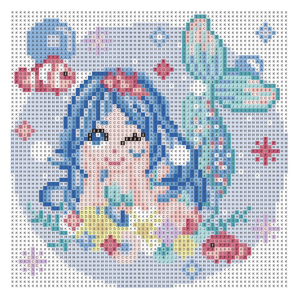 Diamond art glitter havfrue m/stjerner/blomster 20 x 20 cm