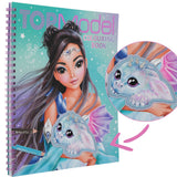 Topmodel malebog m/pailletter dragon love