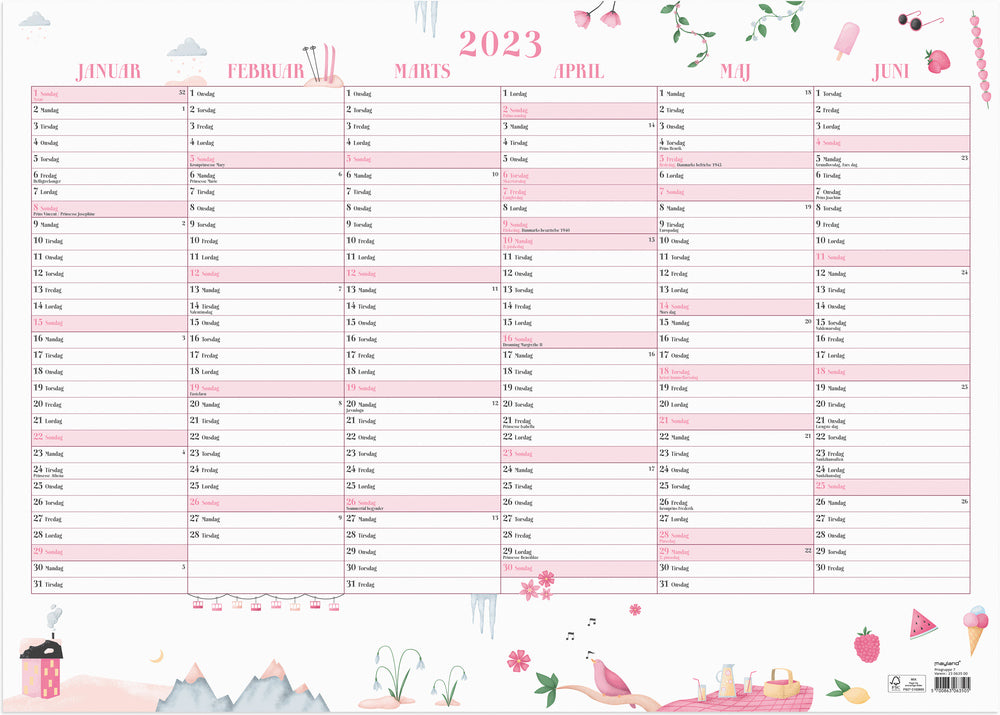 Vægkalender Annies 2023 Mayland