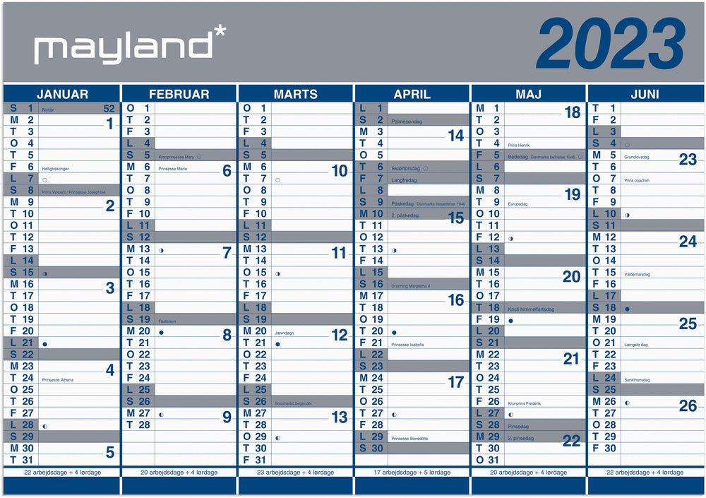 Kæmpekalender rør 2023 Mayland