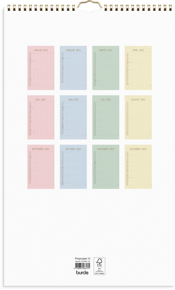 Vægkalender color 2023 Mayland
