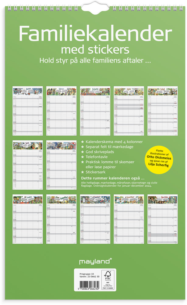 Familiekalender Dickmeiss 4 kol