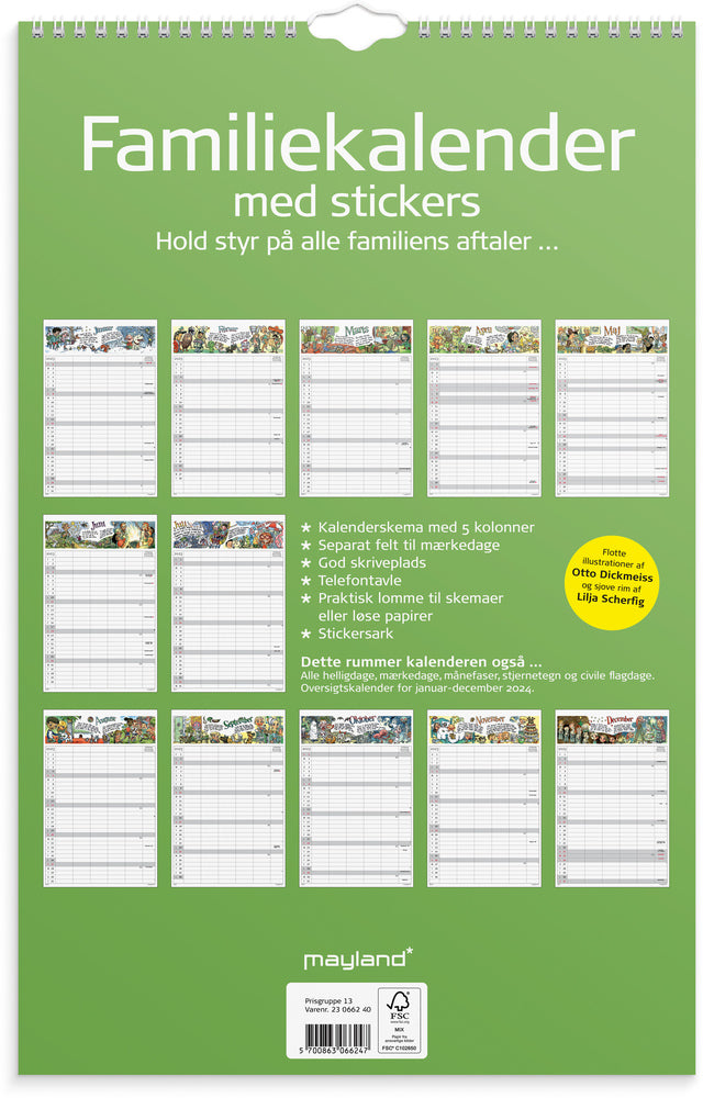 Familiekalender Dickmeiss 5 kol