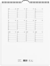 Familiekalender sort/hvid 5 kol