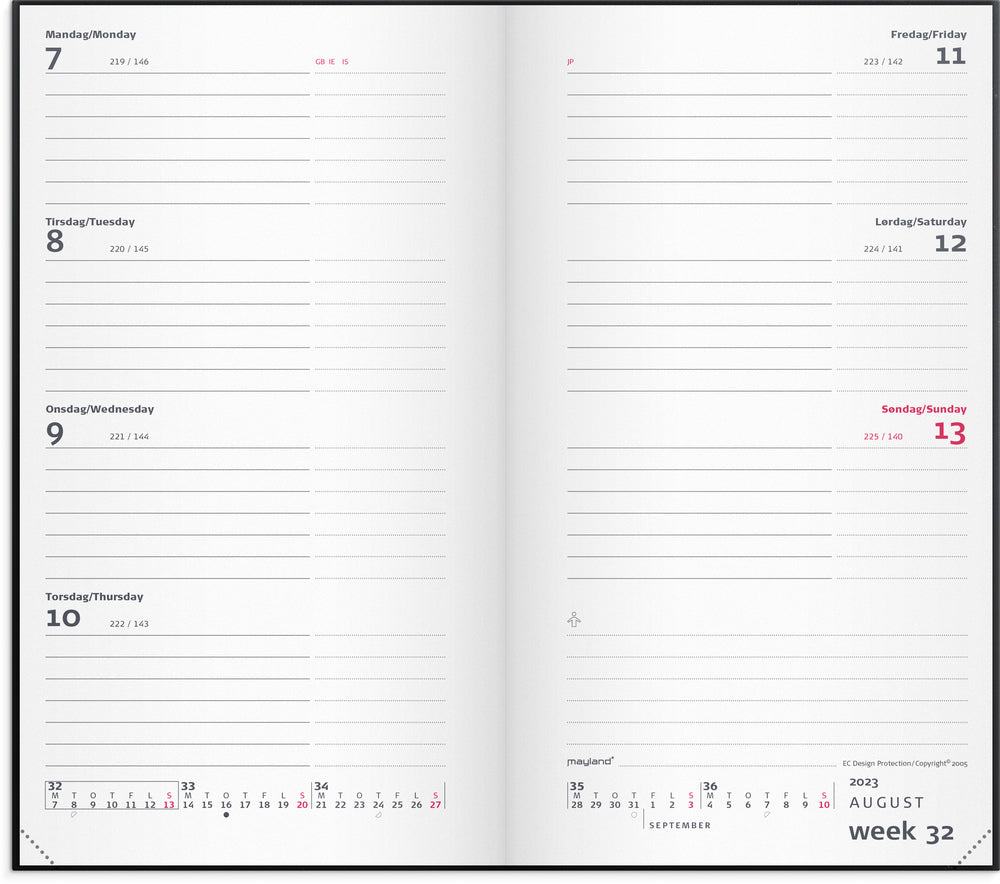 Week planner vinyl sort 2023