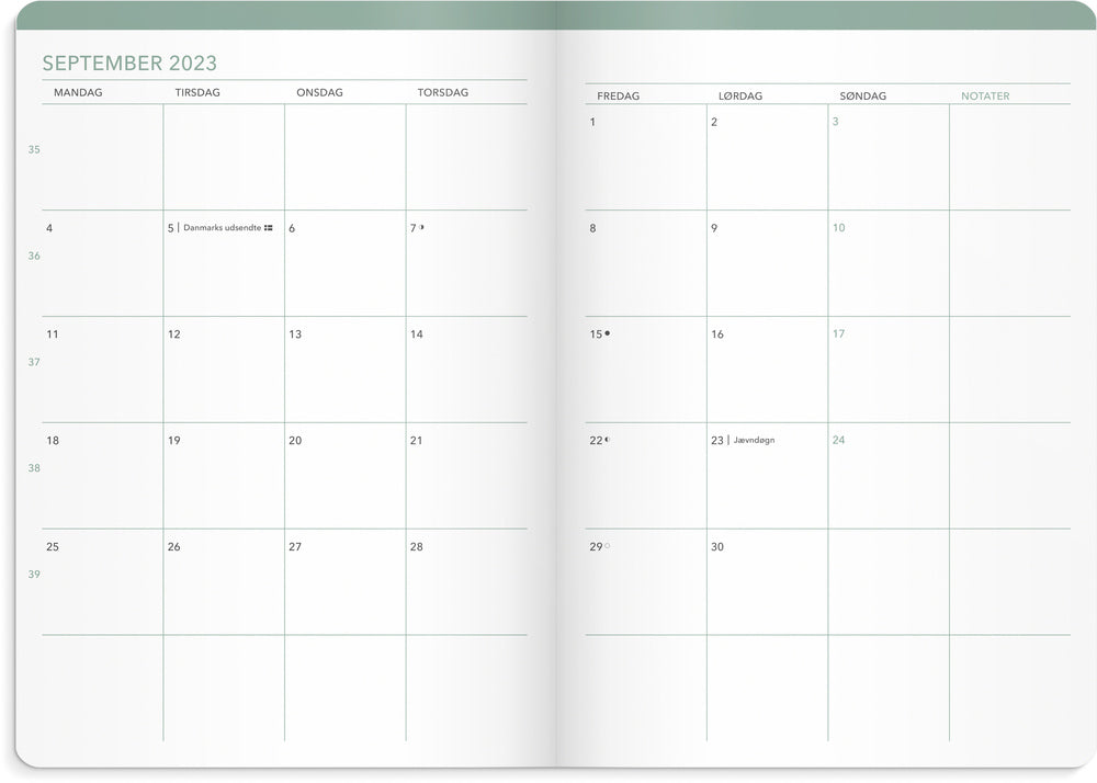 Månedskalender A5 2023 Mayland