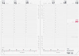 Ugekalender mappe i skind brun