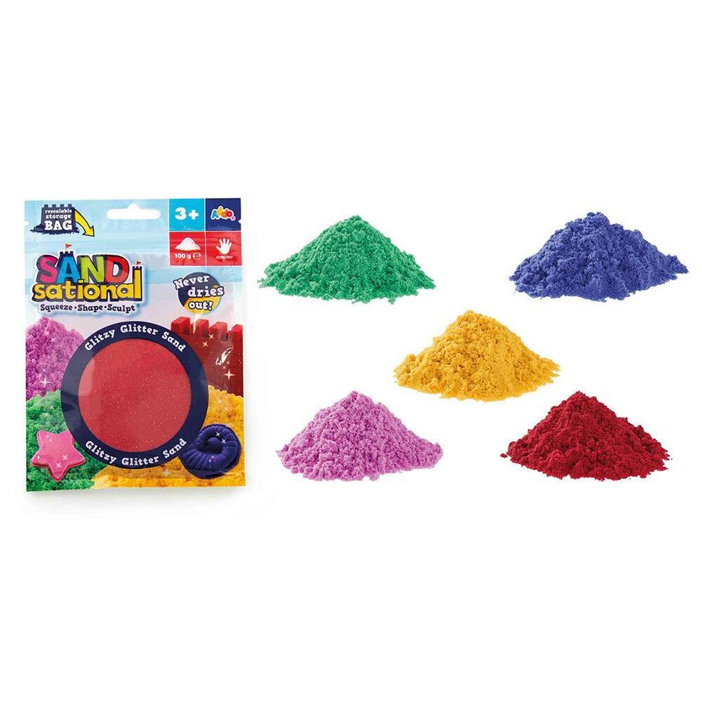Sand Sational Glitter Sand 100g ASST