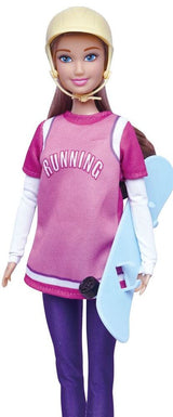Anlily dukke med snowboard