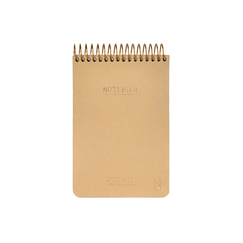 Notesbog Kozo premium A6 natur m/topspiral linieret