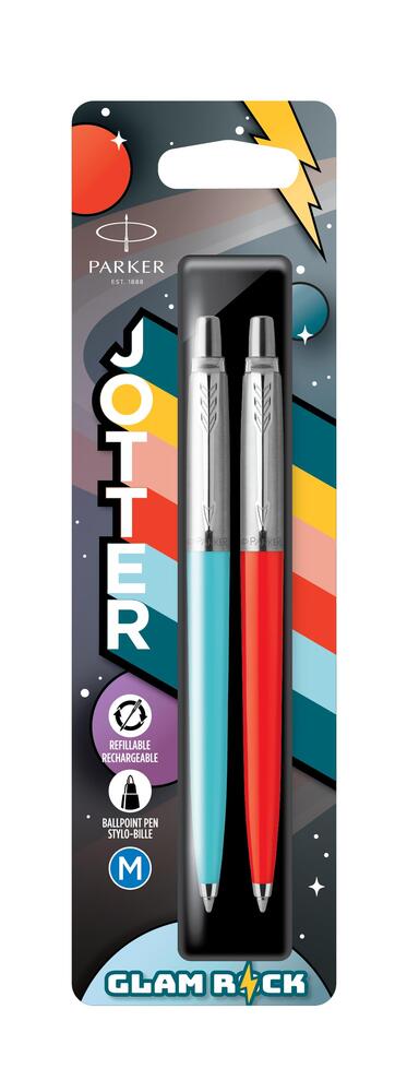 Kuglepen Parker Jotter Originals 70s Glam Rock blå og gul