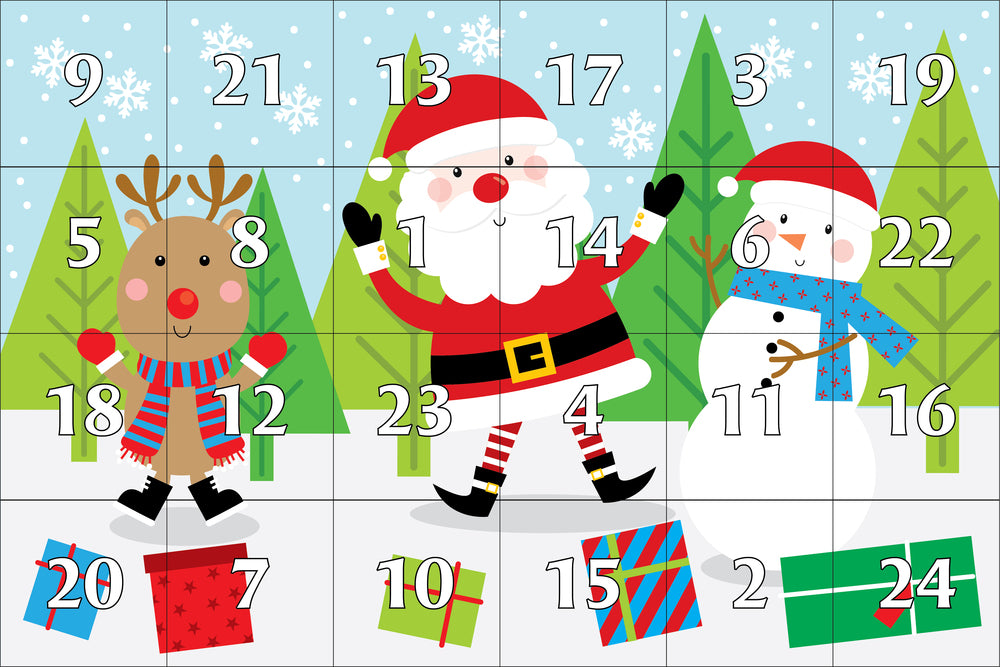 Diamond Art Julekalender 1-24 30x20 cm