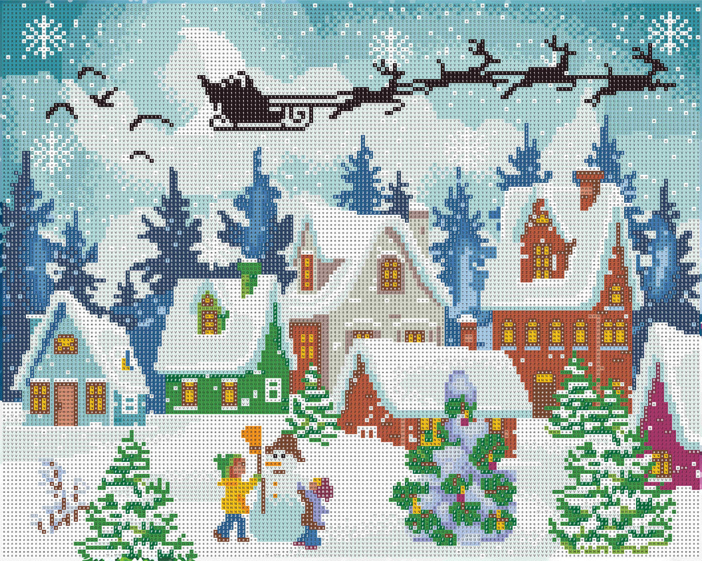 Diamond Art Julekalender 1-24 50x40 cm