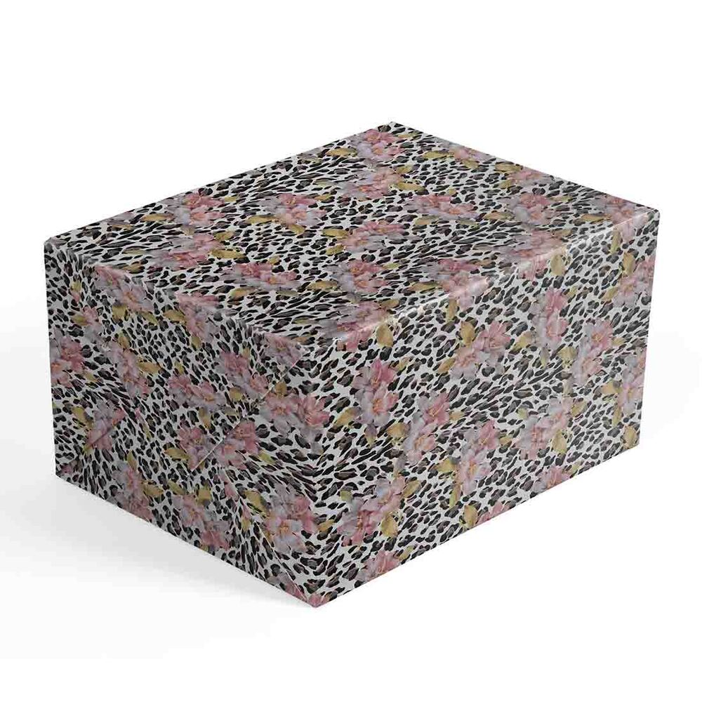 Økonom leopard/blomster 38 cm x 150 m.