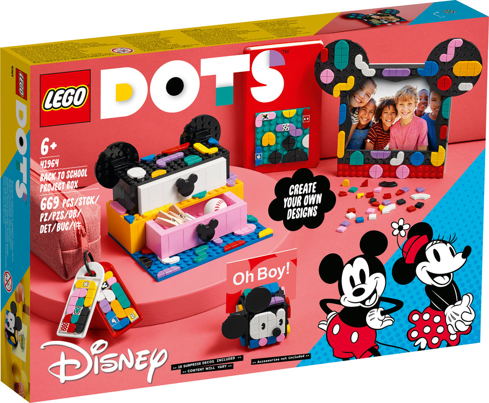41964 LEGO DOTS Mickey Mouse og Minnie Mouse Skolestart-projektæske