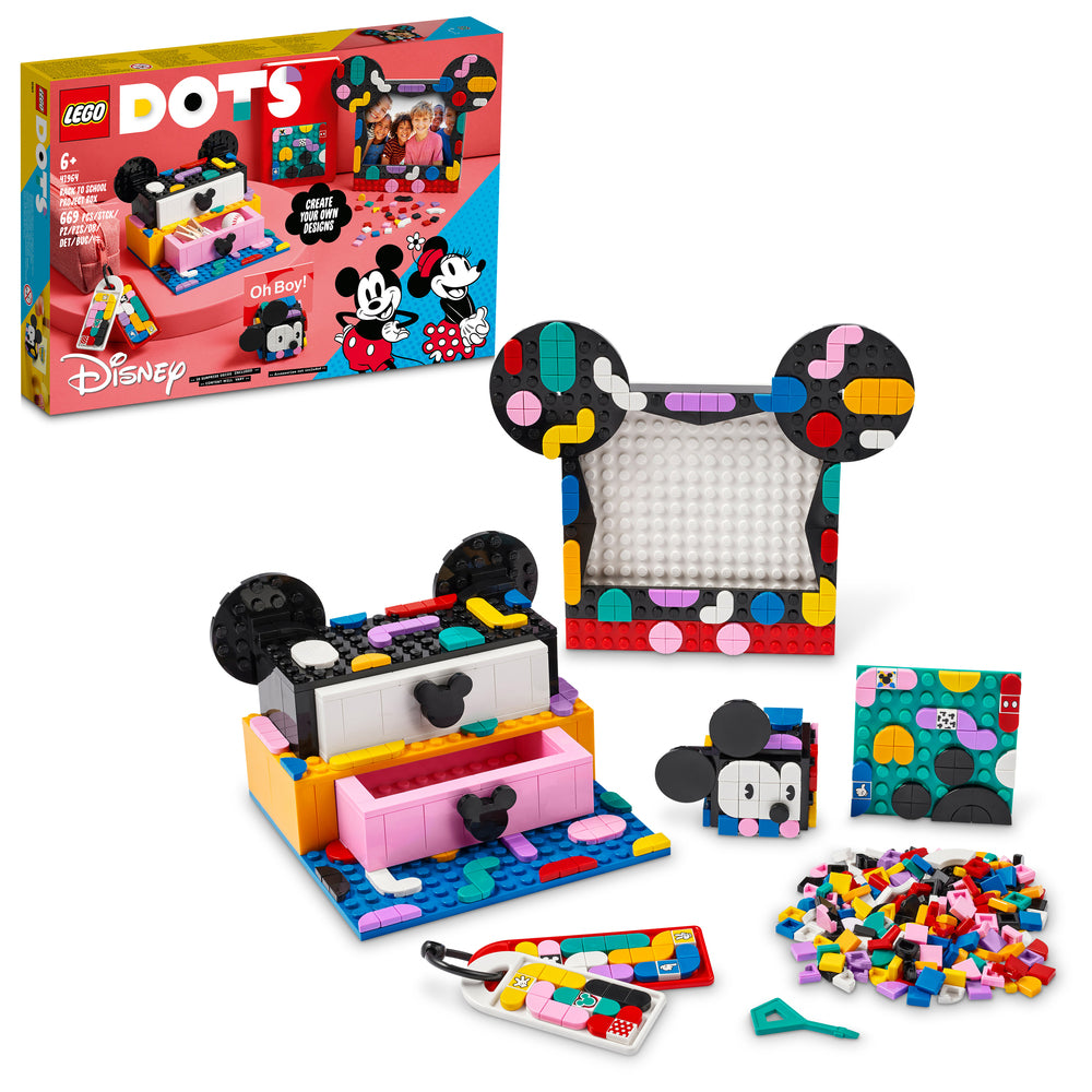 41964 LEGO DOTS Mickey Mouse og Minnie Mouse Skolestart-projektæske