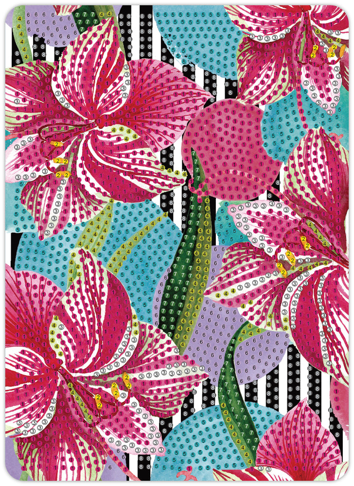Diamond Art blomster 13 x18 cm