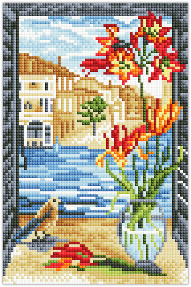 Diamond Art vindue/vase 20 x 30 cm