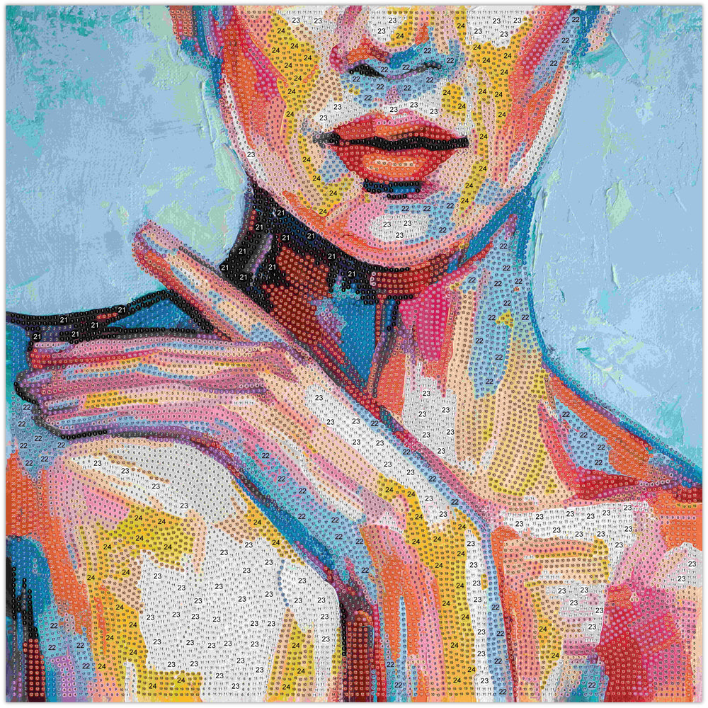 Diamond Art MIX kvinde 40 x 40 cm