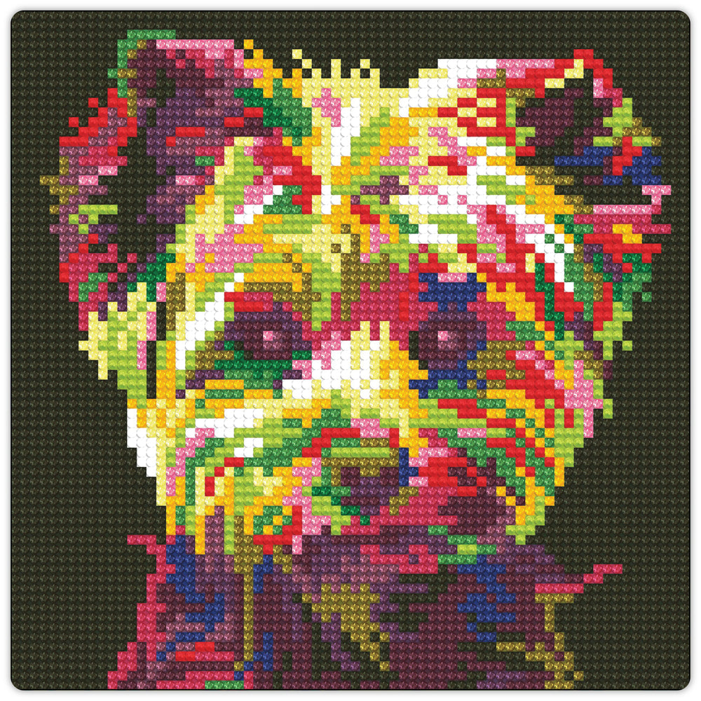 Diamond Art glitter hund 20 x 20 cm