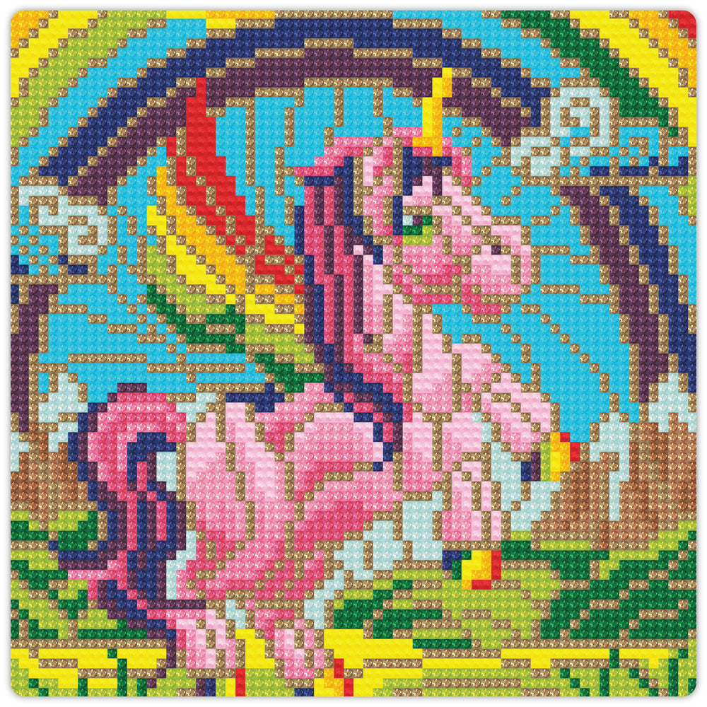Diamond Art glitter enhjørning 20 x 20 cm