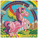 Diamond Art glitter enhjørning 20 x 20 cm