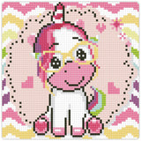Diamond Art glitter enhjørning 20 x 20 cm