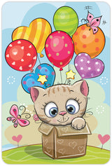 Diamond Art kat luftballon 10 x 15 cm