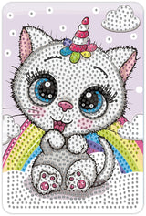Diamond Art enhjørning katte 10 x 15 cm