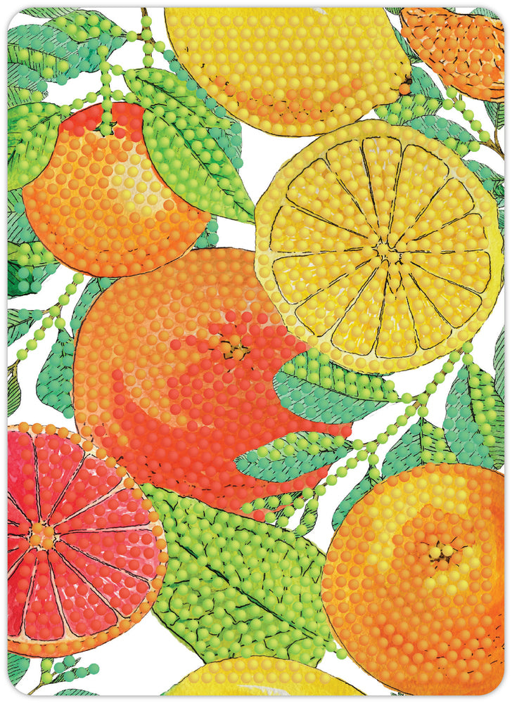 Diamond Art citrusfrugter 13 x 18 cm