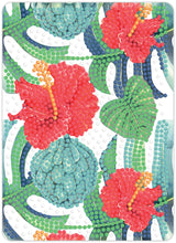Diamond Art Tropiske blomster 13 x 18 cm